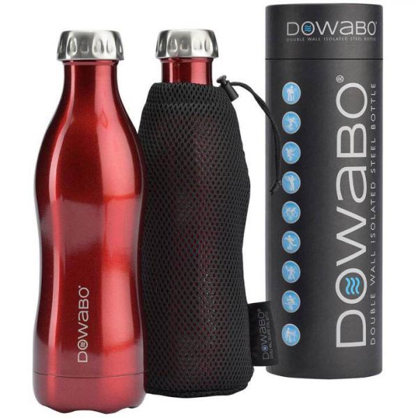 DoWaBo Iso Edelstahl Trinkflasche Frizzante 0,7 l Rot mit Verpackung