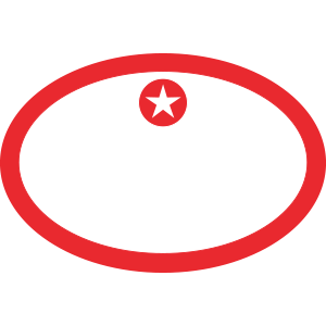 Name Stern Rund Rot