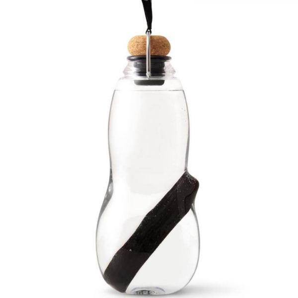 Black + Blum Eau Good Aktivkohle Trinkflasche 0,8 l  Schwarz