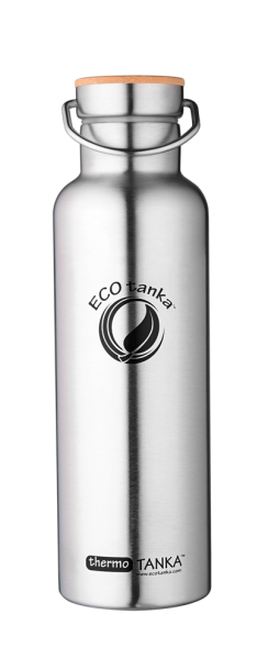 ECOTanka 0,6 Liter Thermotanka in Edelstahl mit Flachverschluss