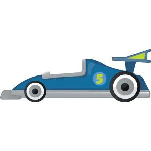 Rennauto-blau