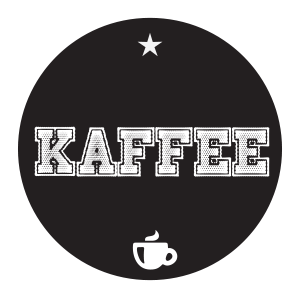 Kaffee Schwarz Rund
