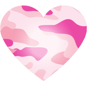 Camou Herz pink