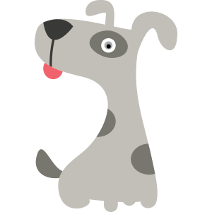 Hund-grau