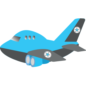 Flugzeug blau