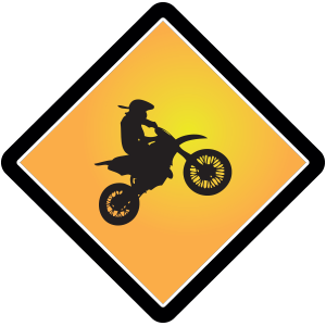 Motocross Schild
