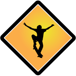 Skateboard-Schild