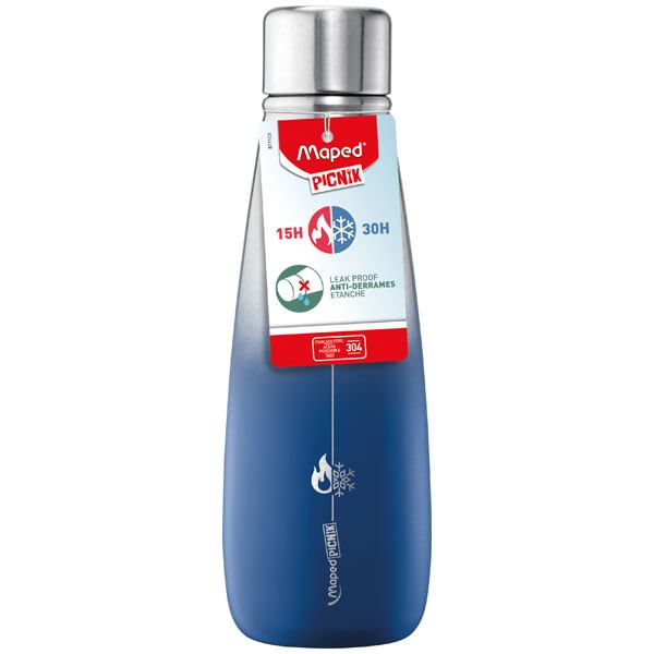 ISO-Flasche CONCEPT ADULT 500ml silber / blau