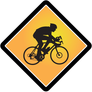 Rennrad-Schild