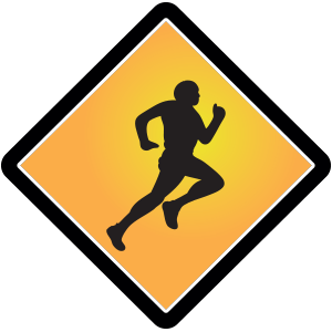 Läufer Schild