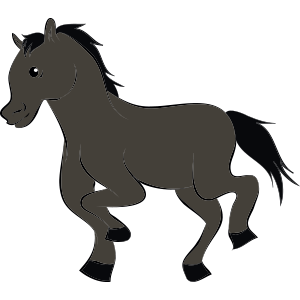 Pferd-dunkel