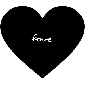 Herz-love-schwarz